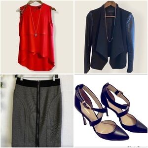 BCBG Max Pencil Skirt with full zip back, soft jersey fabric.